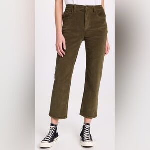 NWT DL1961 PATTI STRAIGHT HIGH RISE ANKLE CORDUROY JEANS WINTER OLIVE GREEN 30